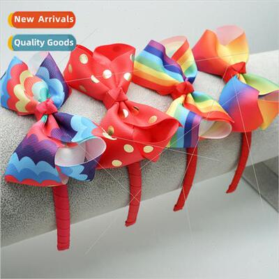 Europe children bow hair band unicorn headdress hair accesso