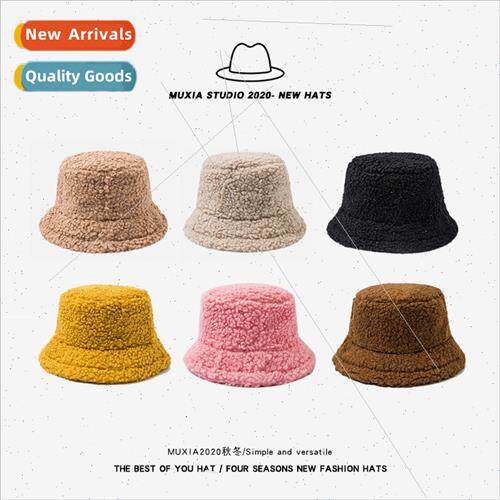 Hat female winter Korean  tide Japanese lamb cap fisherman h