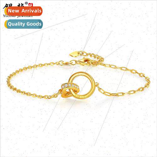 Gold Bracelet 999 Gold Women Love Gold Bracelet Ring适用Ladi