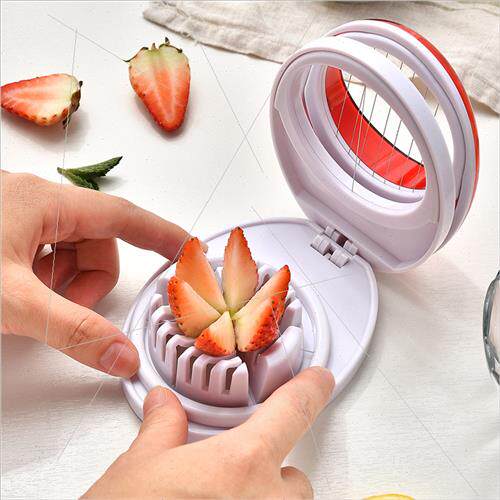 Multi-functional triple cut egg cutter fancy cut skin egg sa