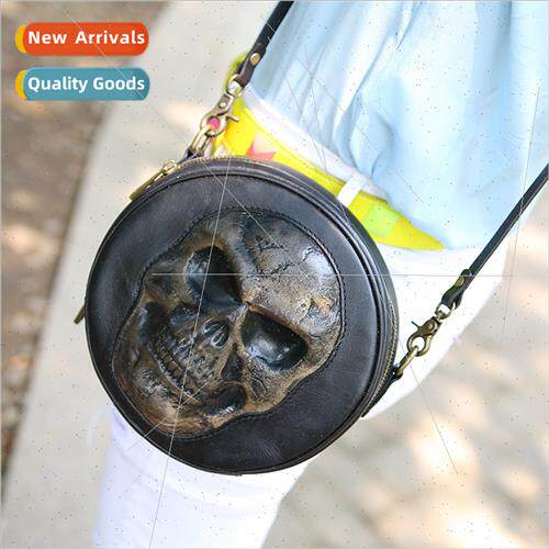 New Skull Shoulder Bag Crossbody Women Bags Cowhide Handmade