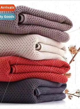 Cotton bath towel towel square waffle cellular gauze Japan h