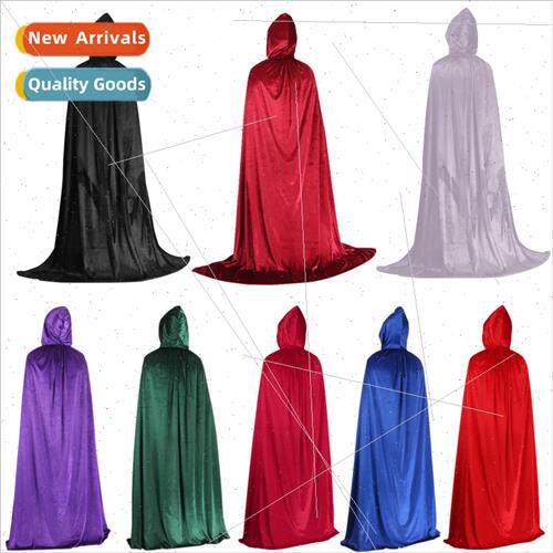 Halloween Men Women Adult Children Red Velvet Cloak Cloak Pe