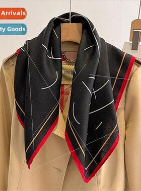 New fall winter lines cotton linen small square scarf female