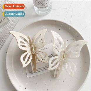 Bow Cli Clip Half Cream Grab Beige High Shark Acetate