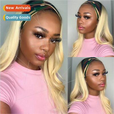 headband wighair Europe wig ladies short gradient color chem