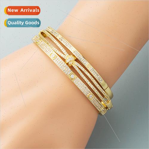 Creative personalized simple geometric snap bracelet women c