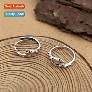 Fashion retro snake ring men women Tongye niche simple rose