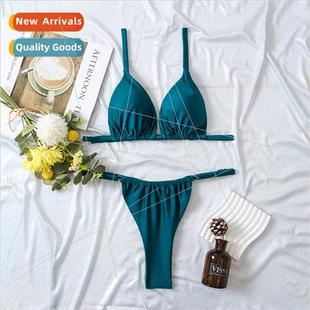 Europe nylon bikini New fabric fashion double swimwea swimsu