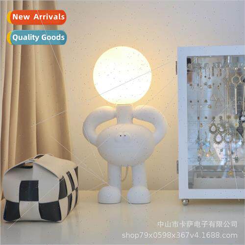 Ins teenage girl bedroom table lamp cream wind children room