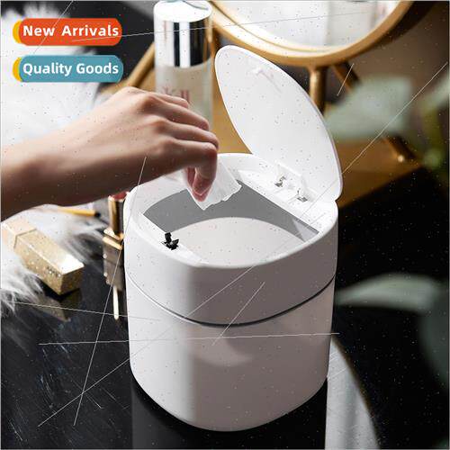 Household mini flip lid desktop trash can vany study paper b