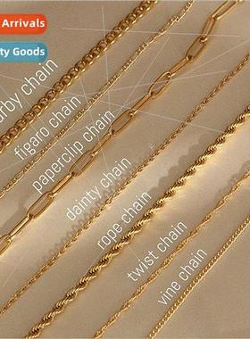 Europe diversy body chain women simple geometric metal twist