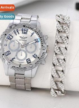 Fake Three Eye Atmosphere Men Steel Strap Watch A1478 Watch