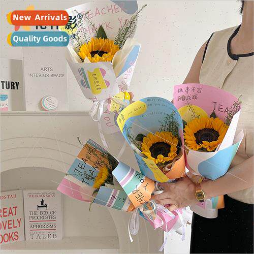 Teacher Day fun color wrapping paper small bouquet wrapping