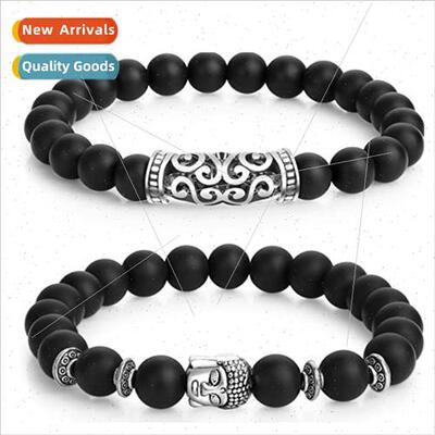 Men Beaded Tiger Eye Bracelet Jewelry 8mm Obsidian Stch Coup