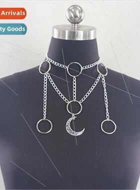 MW2885 Europe Fashion Alloy Hollowed Out Crescent Small Circ