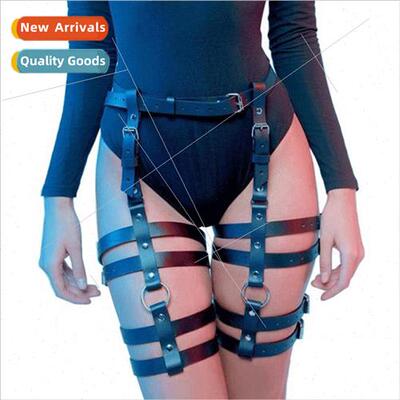 New Strappy Leather Pants Fashion Leg Leather Underwear Stag