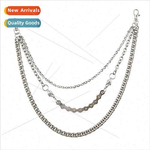 Europe punk men pants chain pendant hip hop rap nightclub hu