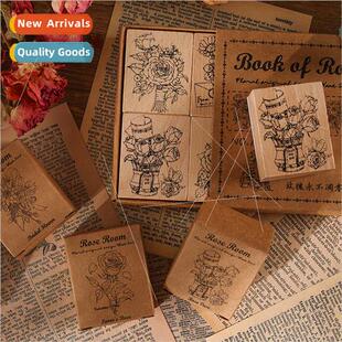 Rose Book Series Wooden Stamps Vintage American Style  Stamp