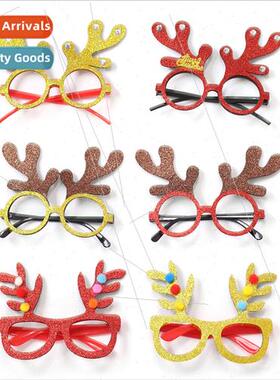 Christmas Party Elk Frames Decorations Couple Kids Dress Up