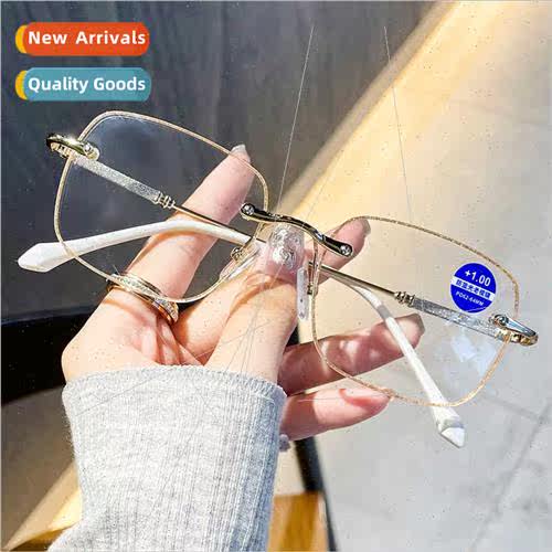 Star rimless cut edge presbyopia anti-blue light fashion hig