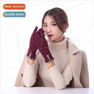 winter wool down not gloves warm padded fall Women