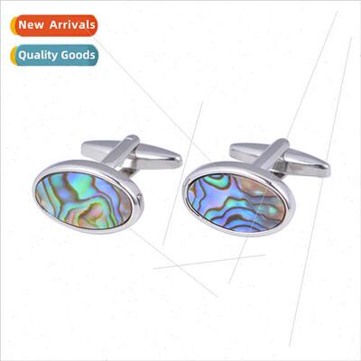 cufflinks mixed  natural abalone shell cufflinks oval color