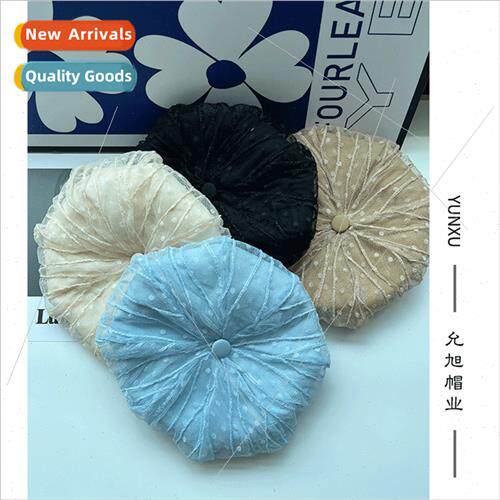 Wear is a fairy ~ polka dot netting beret female spring fall