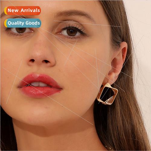 new geometric earrings Europe minimalist earrings niche diam