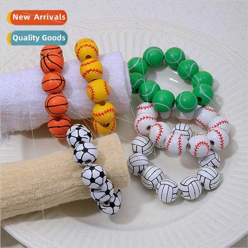 mple sports napkin ring football volleyball beach ball colou