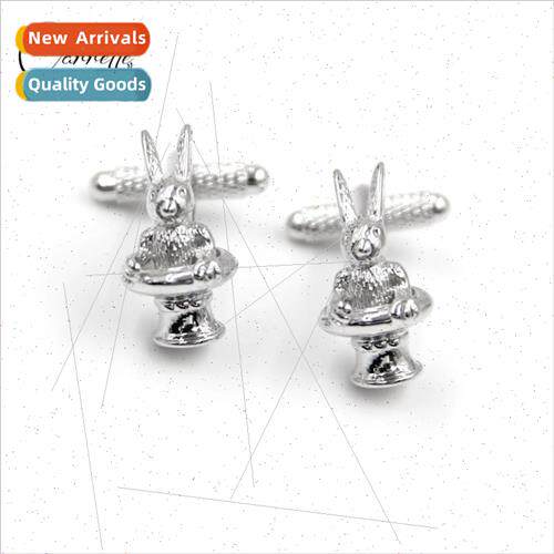 New on shelves fun metal rabb shape French cufflinks men wom