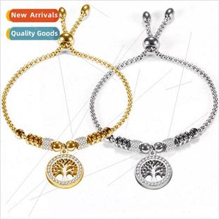 Adjustable mple life Bracelet Tree Beads New Round