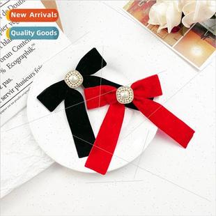 bow hair lovely Korea small sweet velvet female Japan clips