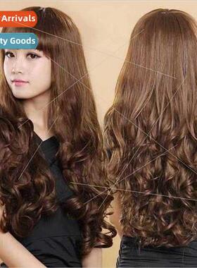 Europe women wigs new Qi oblique bangs fluffy natural realis
