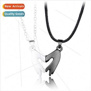 Gesture Heart Splicing Necklace Pair che Bicentennial Love