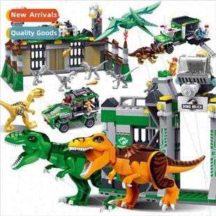 dinosaur Jurassic toy blocks Tyrannosauru building assembled