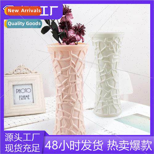 Plastic vase wet dry flower arrangement container hydroponic