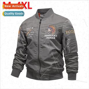 Spring Autumn Winter Air Force pilot jacket men fashion embr