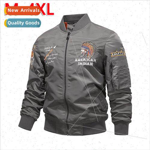 Spring Autumn Winter Air Force pilot jacket men fashion embr