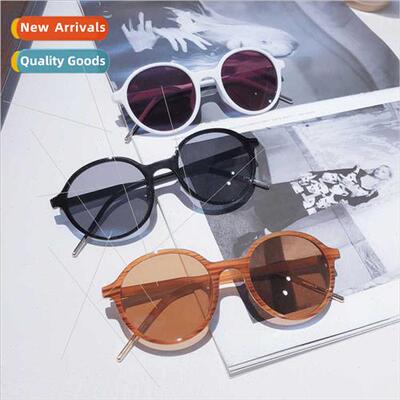 2019 new teal sunglasses female Korean tide round face retro