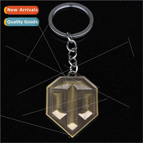 Game  jewelry WOT World of Tanks logo keychain car key ring