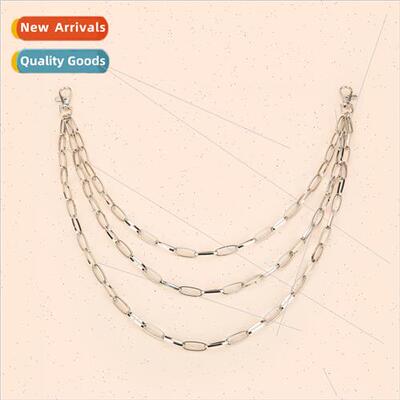 Europe Hip Hop Triple Pant Chain Men Women Metal Chain Mille