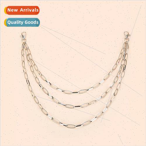 Europe Hip Hop Triple Pant Chain Men Women Metal Chain Mille
