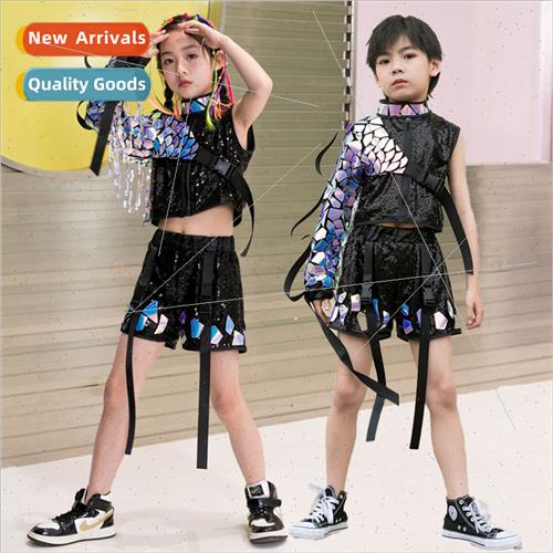 Childrens jazz set dance clothes fashion modeling catwalk ti