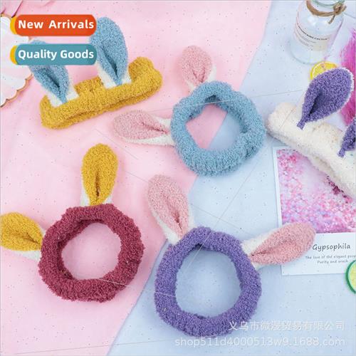 Korea new rabb ears bunched hair band wash face mask hair ba