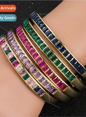 Europe fashion rainbow copper plated real gold color preserv