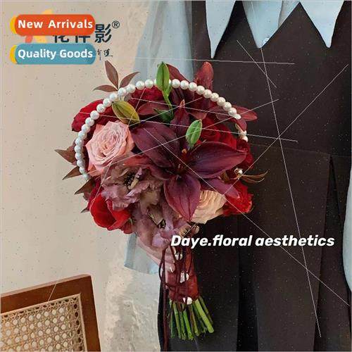 Moldable beads chain bouquet imation beaded flowers packagin