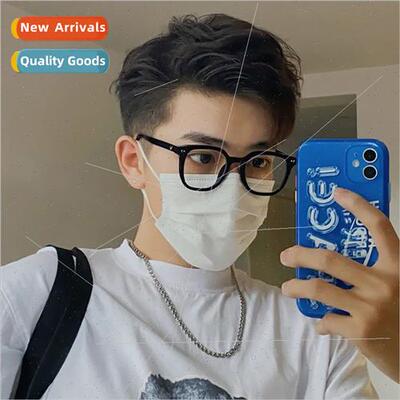 Black frame myopia glasses male anti-blue light radiation gl