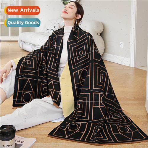 Autumn winter new retro wild imation cashmere warm scarf fem
