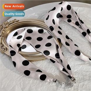 neckerchief polka dot Hair magnetic Korean diamonds head tie